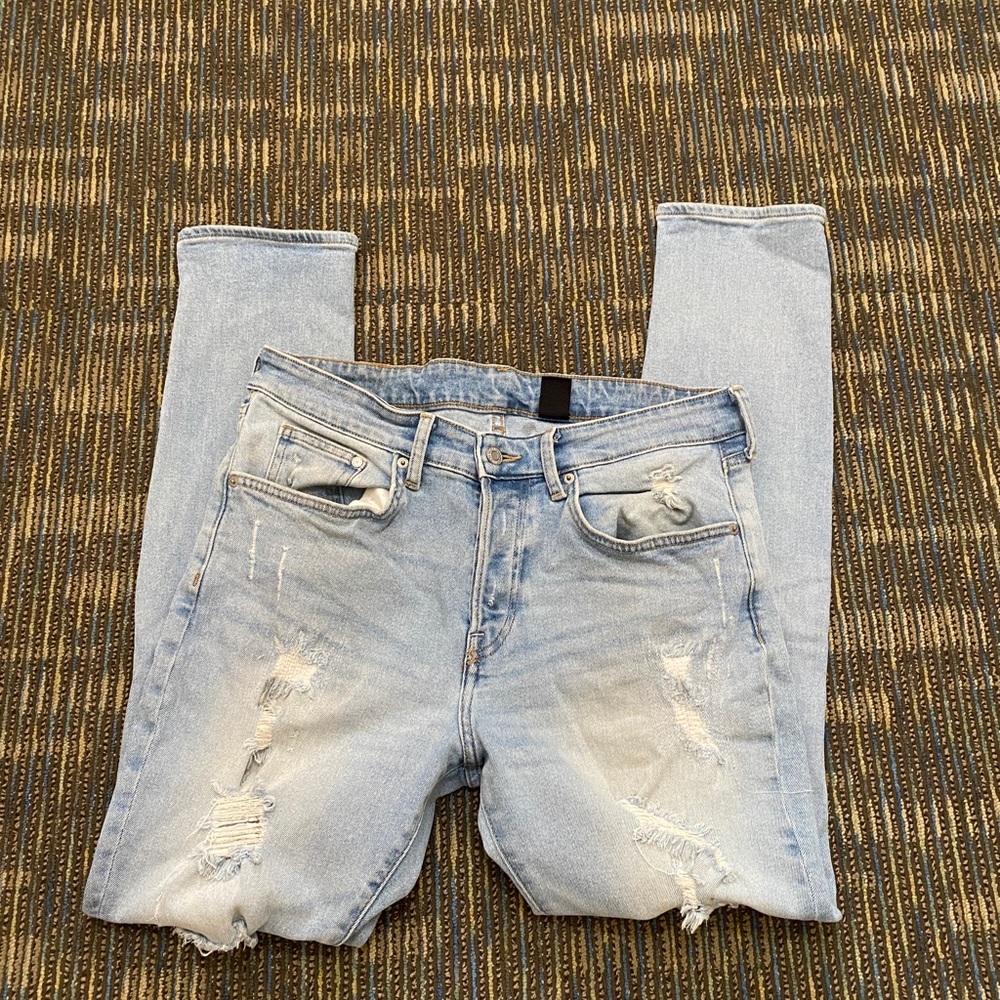Mens light blue Denim jeans, Size 34